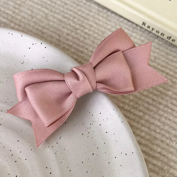 Women'S Cute Korean Style Bow Knot Cloth Hair Clip