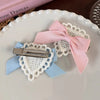 Women'S Cute Romantic Bow Knot Cloth Lace Hair Clip
