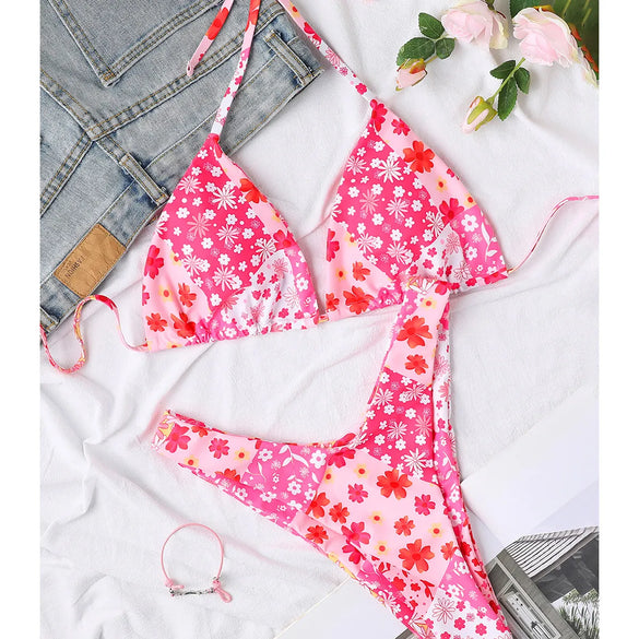 Women'S Ditsy Floral 2 Pieces Set Bikinis Swimwear