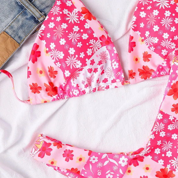 Women'S Ditsy Floral 2 Pieces Set Bikinis Swimwear
