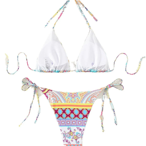 Women'S Ditsy Floral Straps 2 Pieces Set Bikinis Swimwear