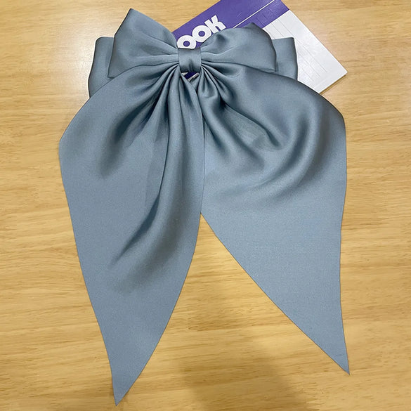 Women'S Elegant Glam Bow Knot Satin Hair Clip