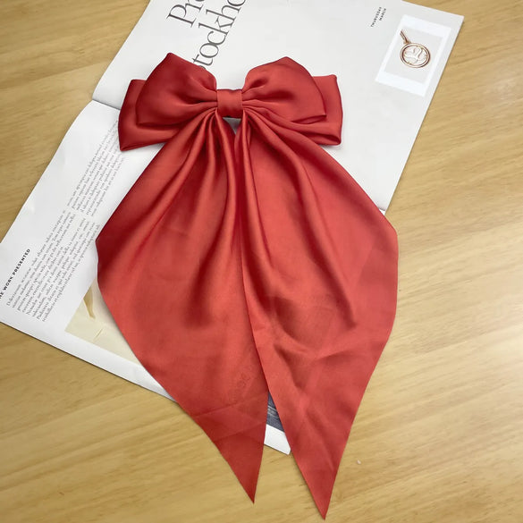 Women'S Elegant Glam Bow Knot Satin Hair Clip
