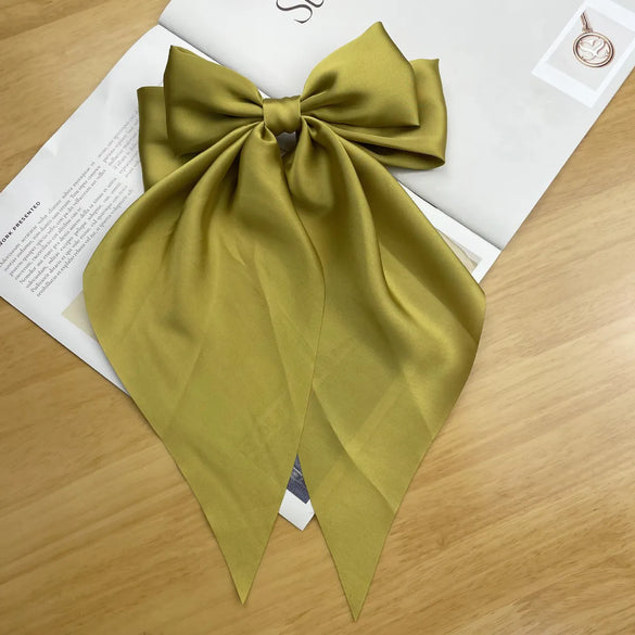Women'S Elegant Glam Bow Knot Satin Hair Clip