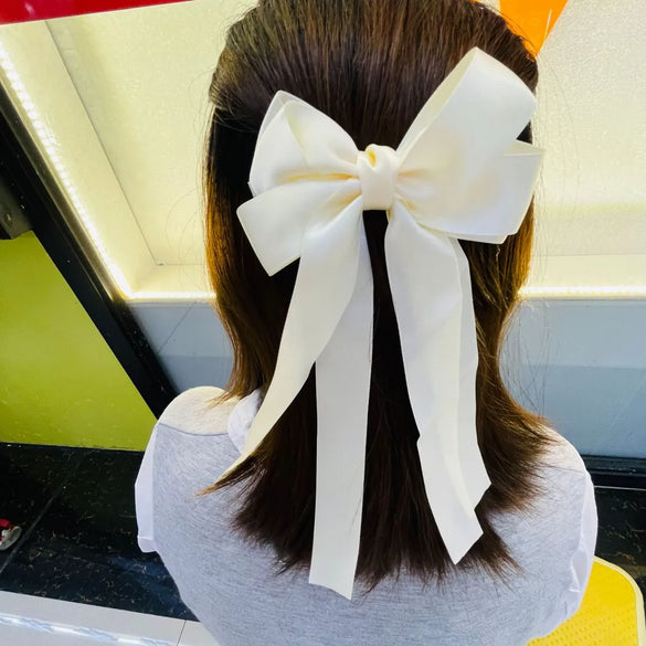 Women'S Elegant Simple Style Bow Knot Silk Hair Clip
