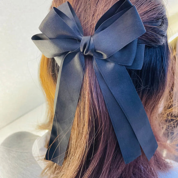 Women'S Elegant Simple Style Bow Knot Silk Hair Clip