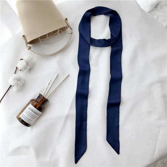 Women'S Elegant Simple Style Solid Color Polyester Silk Scarf