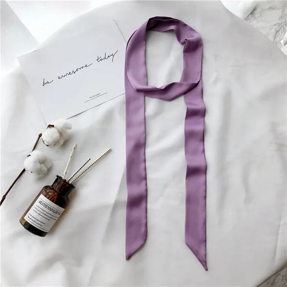 Women'S Elegant Simple Style Solid Color Polyester Silk Scarf