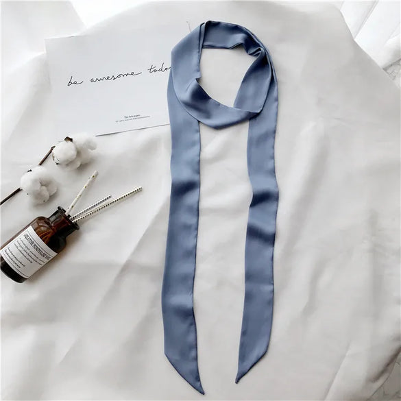 Women'S Elegant Simple Style Solid Color Polyester Silk Scarf