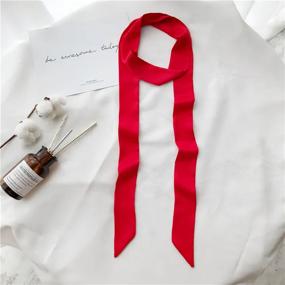 Women'S Elegant Simple Style Solid Color Polyester Silk Scarf