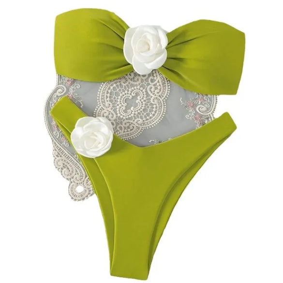 Women'S Floral 2 Pieces Set Bikinis Swimwear