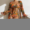Women'S Flower 3 Piece Set Bikinis