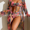 Women'S Flower 3 Piece Set Bikinis