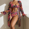 Women'S Flower 3 Piece Set Bikinis