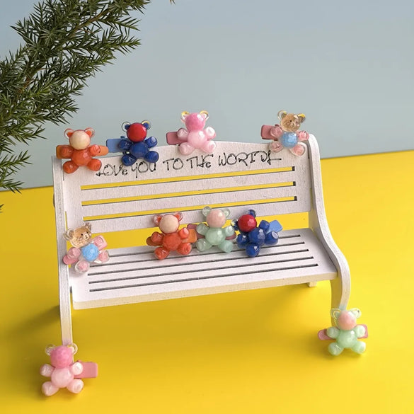 Women'S Glam Cute Sweet Bear Alloy Resin Inlay Resin Hair Clip