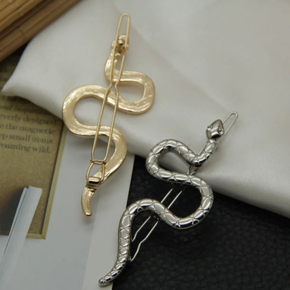 Women'S IG Style Snake Alloy Plating Inlay Rhinestones Hair Clip