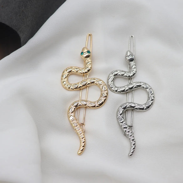 Women'S IG Style Snake Alloy Plating Inlay Rhinestones Hair Clip