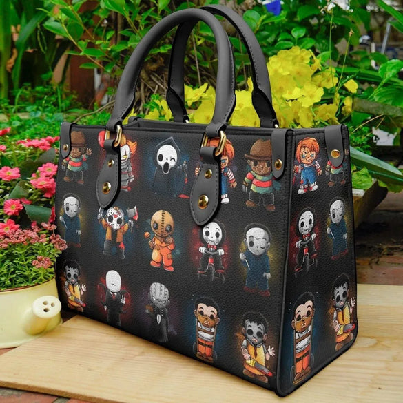 Women'S Medium Pu Leather Letter Elegant Streetwear Square Hook Loop Tote Bag