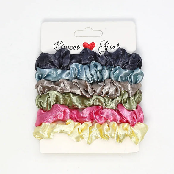 Women'S Modern Style Sweet Korean Style Polka Dots Solid Color Cloth Hair Tie