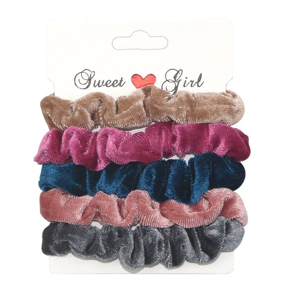 Women'S Modern Style Sweet Korean Style Polka Dots Solid Color Cloth Hair Tie