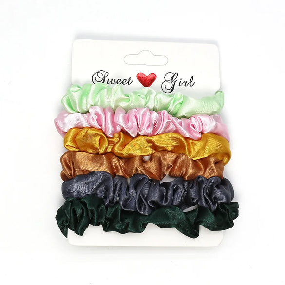 Women'S Modern Style Sweet Korean Style Polka Dots Solid Color Cloth Hair Tie