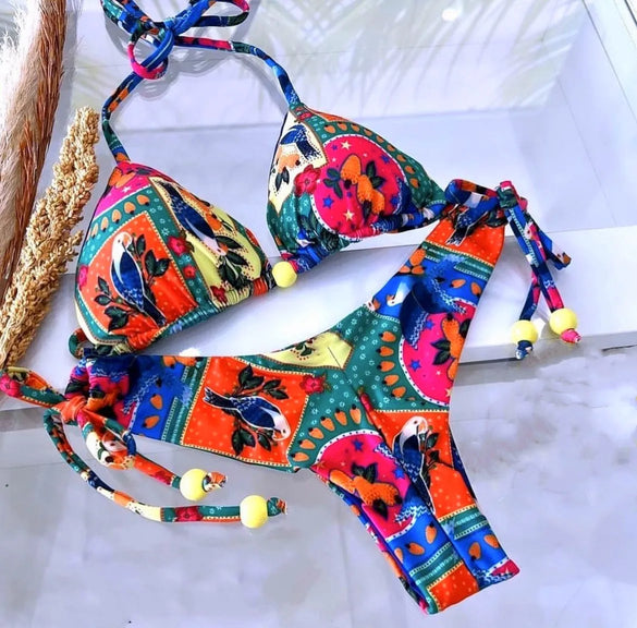 Women'S Multicolor Printing 2 Piece Set Bikinis
