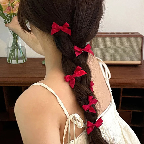 Women'S Pastoral Bow Knot Cloth Hair Clip