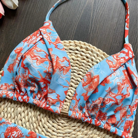 Women'S Plaid 2 Pieces Set Bikinis Swimwear