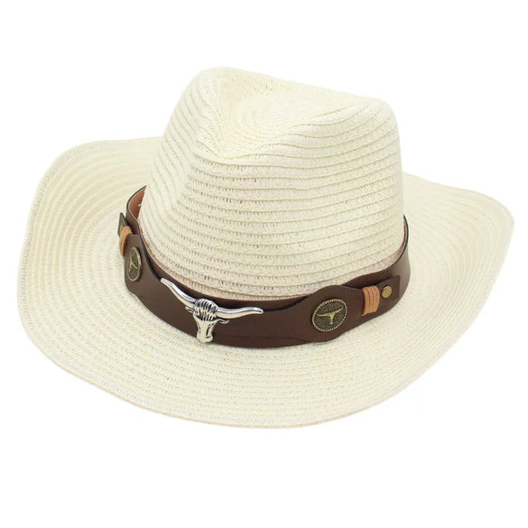 Women'S Retro Ethnic Style Solid Color Crimping Straw Hat