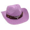 Women'S Retro Ethnic Style Solid Color Crimping Straw Hat