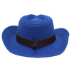 Women'S Retro Ethnic Style Solid Color Crimping Straw Hat