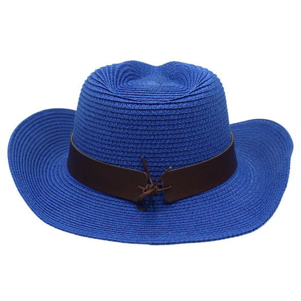 Women'S Retro Ethnic Style Solid Color Crimping Straw Hat