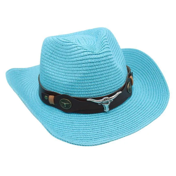 Women'S Retro Ethnic Style Solid Color Crimping Straw Hat