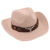 Women'S Retro Ethnic Style Solid Color Crimping Straw Hat