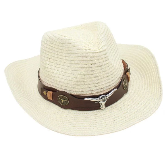Women'S Retro Ethnic Style Solid Color Crimping Straw Hat
