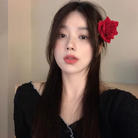 Women'S Romantic Rose Cloth Hair Clip
