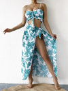 Women'S Sexy Floral Printing 3 Piece Set Bikinis
