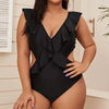 Women'S Sexy Solid Color 1 Piece Plus Size Swimwear Swimwear