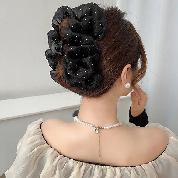 Women'S Simple Style Classic Style Solid Color Gauze Hair Claws