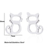 Women'S Simple Style Dog Cat Stainless Steel No Inlaid Ear Studs Plating Stainless Steel Earrings