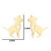 Women'S Simple Style Dog Cat Stainless Steel No Inlaid Ear Studs Plating Stainless Steel Earrings