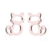 Women'S Simple Style Dog Cat Stainless Steel No Inlaid Ear Studs Plating Stainless Steel Earrings