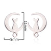 Women'S Simple Style Dog Cat Stainless Steel No Inlaid Ear Studs Plating Stainless Steel Earrings