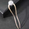 Women'S Simple Style U Shape Artificial Pearl Alloy Plating Hairpin