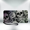 Women'S Skull Pu Leather Side Zipper Wallets