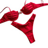 Women'S Solid Color 2 Pieces Set Bikinis Swimwear