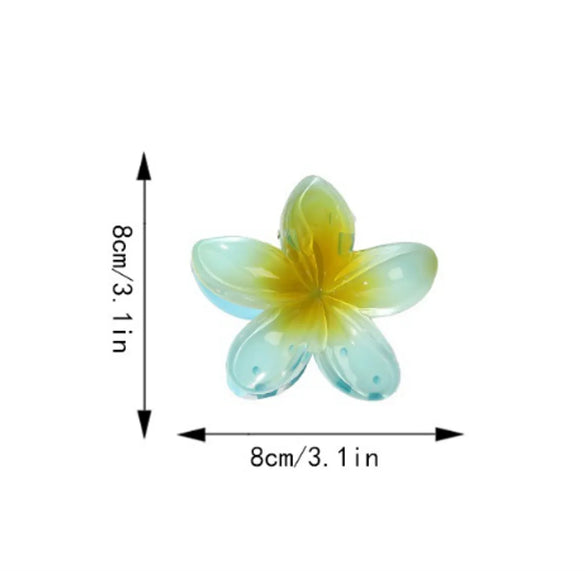 Women'S Sweet Korean Style Flower Plastic Metal Stoving Varnish Hair Claws