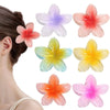 Women'S Sweet Korean Style Flower Plastic Metal Stoving Varnish Hair Claws