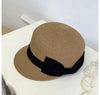 Women'S Vacation Simple Style Letter Solid Color Big Eaves Straw Hat