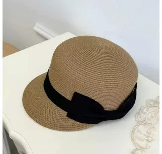Women'S Vacation Simple Style Letter Solid Color Big Eaves Straw Hat